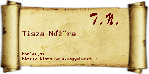 Tisza Nóra névjegykártya